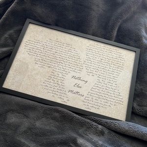 Metallica Nothing Else Matters Man Lady Couple Song Lyric Music Wall Art Print